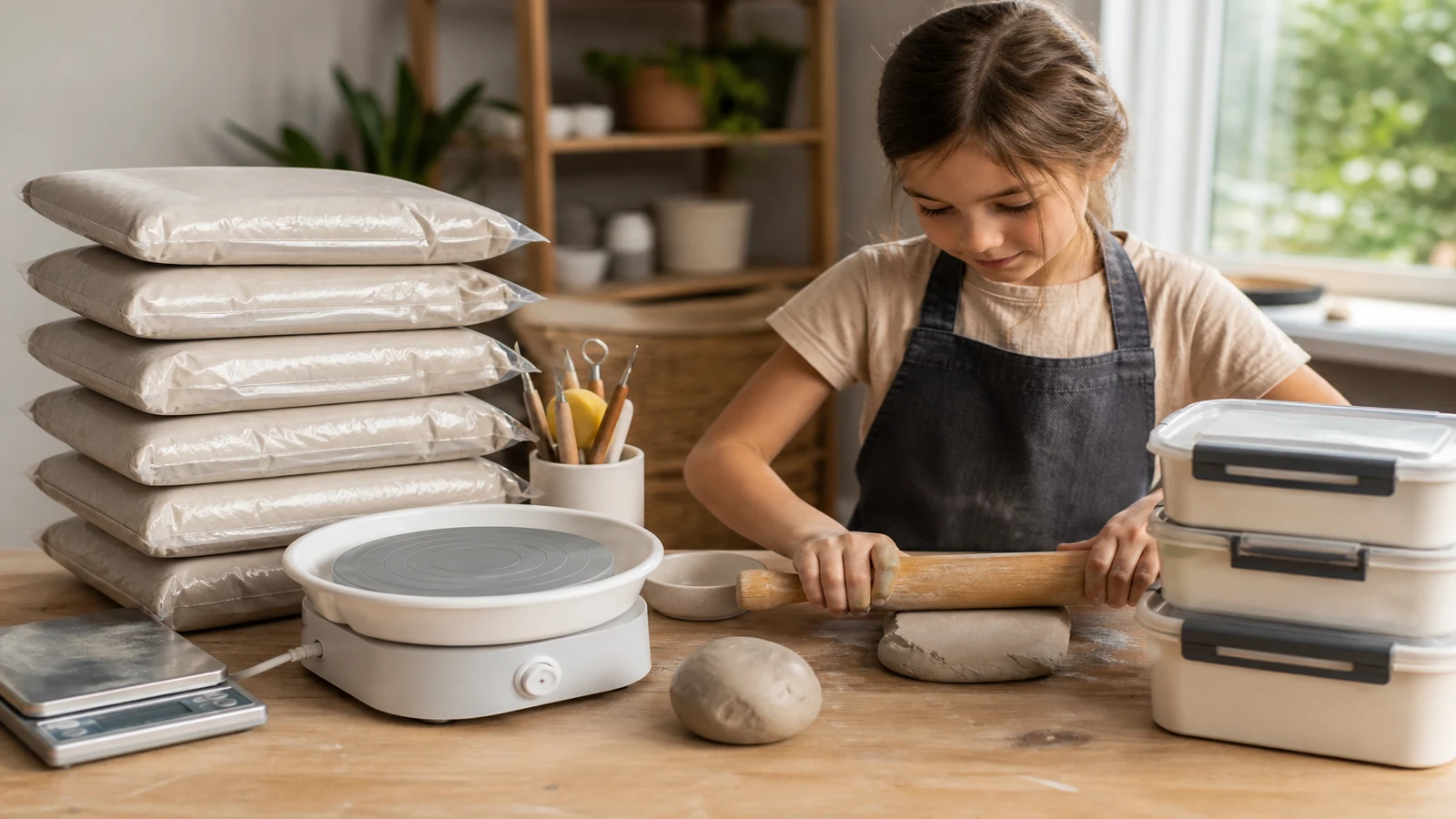 air dry clay refill kids pottery wheel uk blog illustration