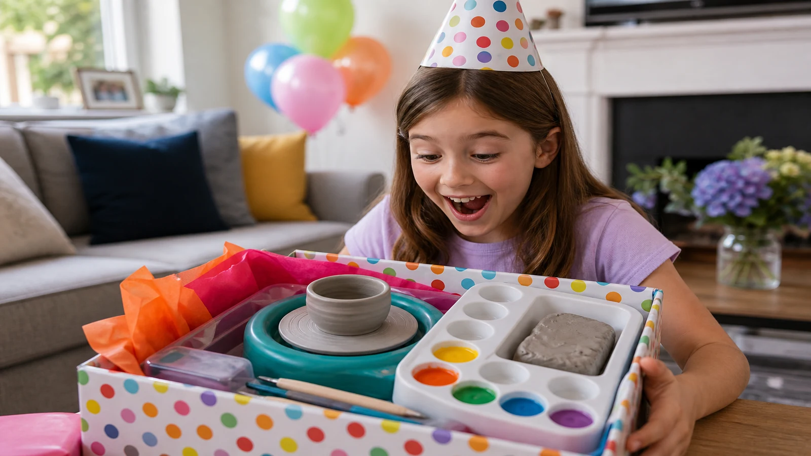 birthday present pottery kit 8 year old uk blog illustration